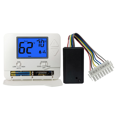 Termostato universal da ATAC 24V fixado na parede para a cor do branco do quarto