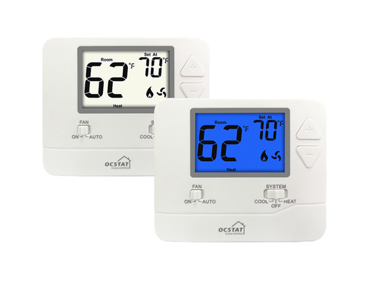 Riseem Home Wiring 24v Digital DC HVAC Termostato não programável para ar condicionado