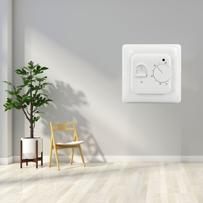 Termostato eletrônico digital de aquecimento e ar condicionado para quarto, na cor branca