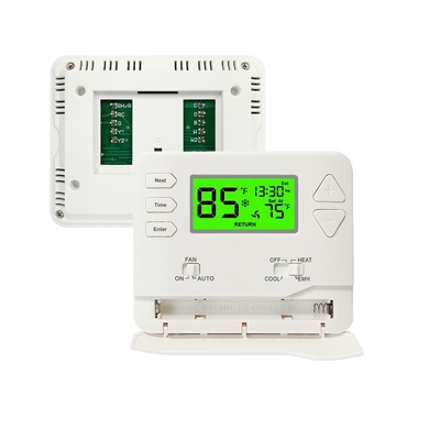 Termostato Programável para Bomba de Calor de 1 Dia, 2 Aquecimento/1 Arrefecimento, Instalação DIY com Visor de 4,5 polegadas quadradas