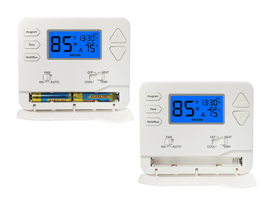 Termostato para Bomba de Calor com Amplo Visor LCD Digital Não Programável Sistemas Elétricos ou a Gás Multi-Estágio