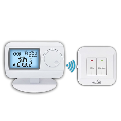 Riseem 230V ABS Sensor NTC termostato de sala de caldeira de gás sem fio para aquecimento de piso