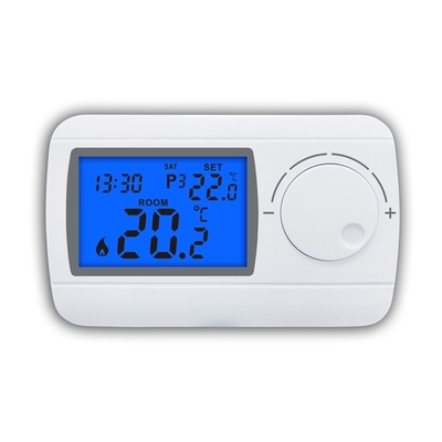 Riseem 230V botão de discagem LCD digital termostato eletrônico sala de aquecimento 7 dias programável