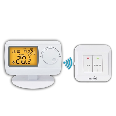 Riseem 433MHZ ABS Digital RF Thermostat para aquecimento e refrigeração sala de caldeiras a gás