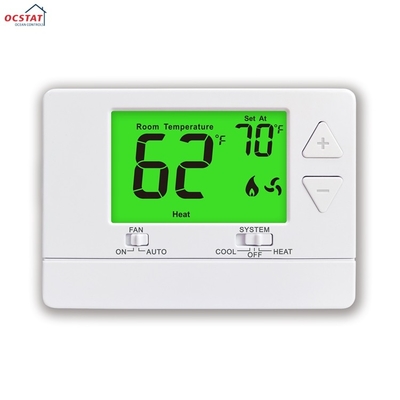 Riseem 24V ABS Branco PC Ar condicionado Bateria Não Programável Melhores termostatos domésticos para sistema de HVAC de quarto